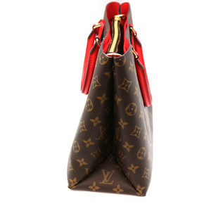 Louis Vuitton Canvas Brown Monogram Red Flower Coquelicot